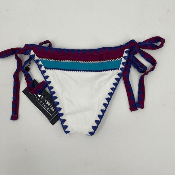 SAME Swim Los Angeles The Catch bikini bottoms Sapphire Papillon Sz M - Picture 2 of 3